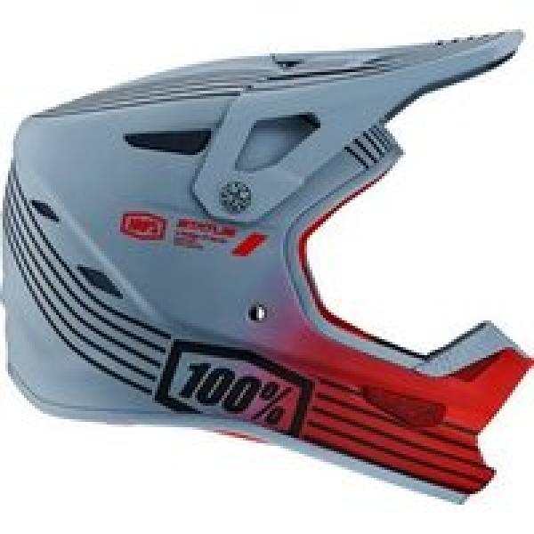 caltec 100 status full face helm rood grijs