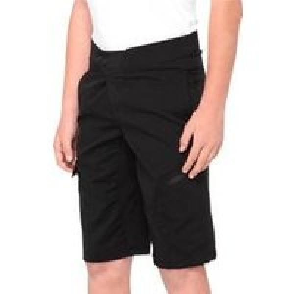 100 ridecamp kids shorts black