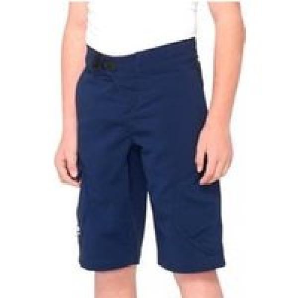 100 ridecamp blue kids shorts