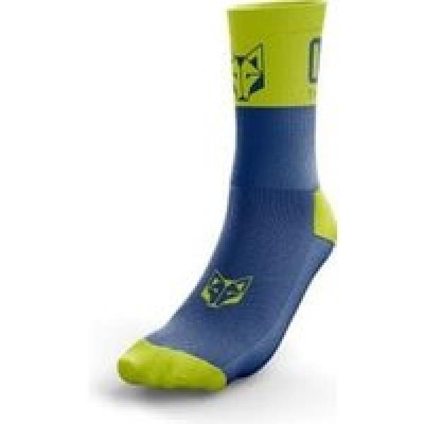 otso multisport sokken medium cut blauw geel