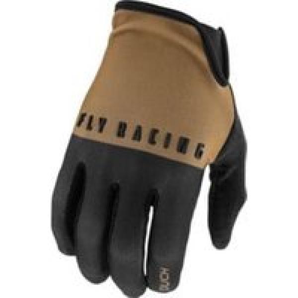 fly racing media lange handschoenen zwart khaki