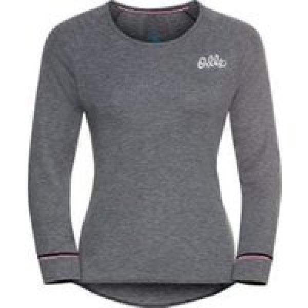 odlo active warme originals eco grijs vrouwen trui met lange mouwen