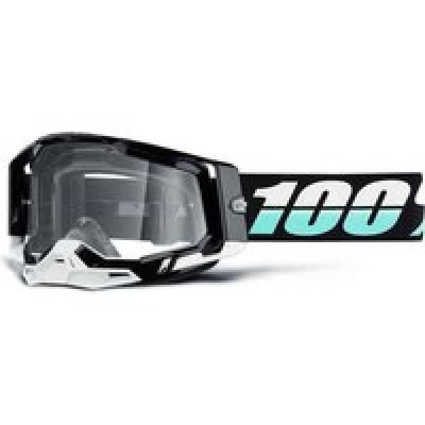 arkana 100 racecraft 2 goggle zwart wit heldere lens