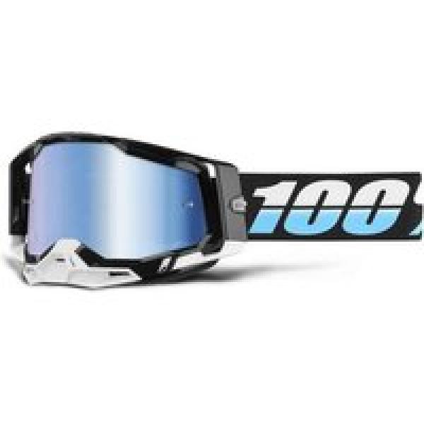 arkana 100 racecraft 2 goggle black blue mirror lens