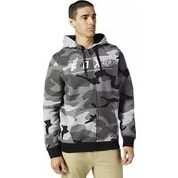 fox pinnacle camouflage zip hoodie zwart