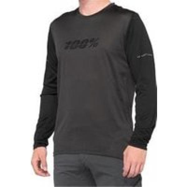 ridecamp 100 long sleeve jersey black grey