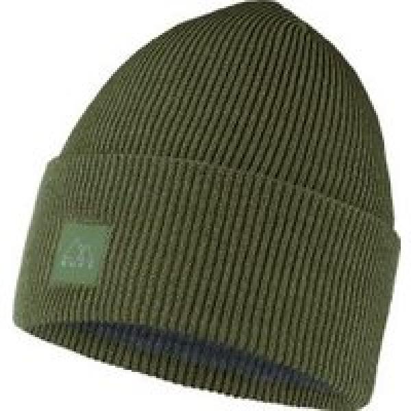 unisex buff crossknit khaki beanie