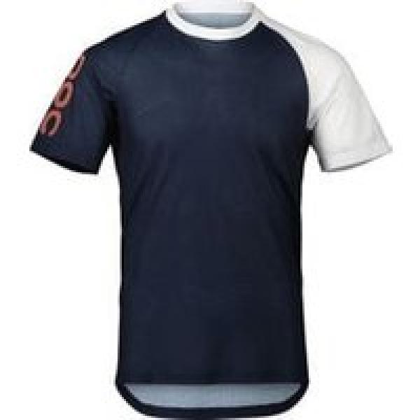 poc mtb pure short sleeve jersey blue white