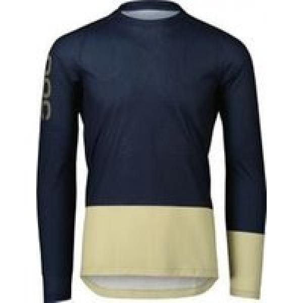 poc mtb pure long sleeve jersey navy light green