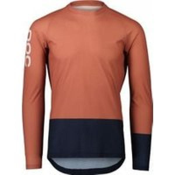 poc mtb pure pink navy blue long sleeve jersey