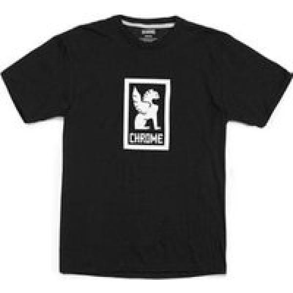 chrome vertical border logo tee black