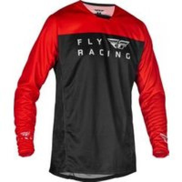 fly radium long sleeve jersey rood zwart grijs kind