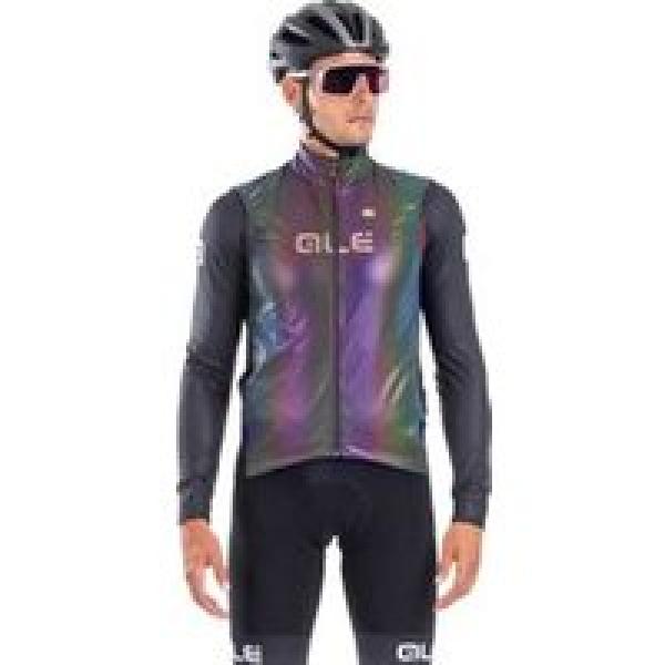 ale guscio iridescent reflecterende mouwloos vest