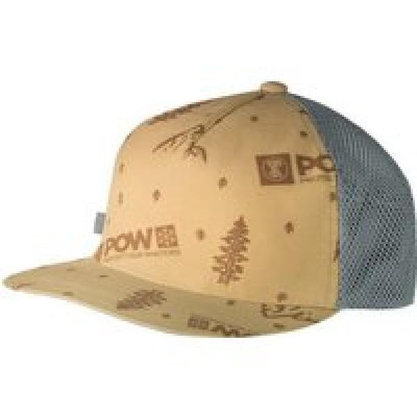 buff pack trucker cap beige grijs