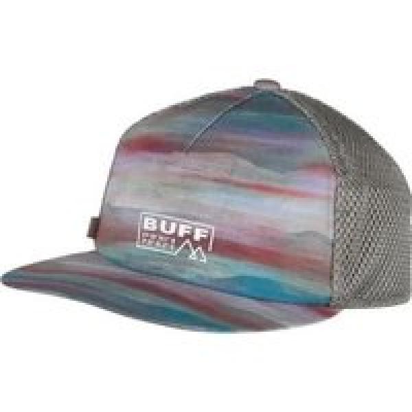 unisex buff pack trucker cap grey blue red