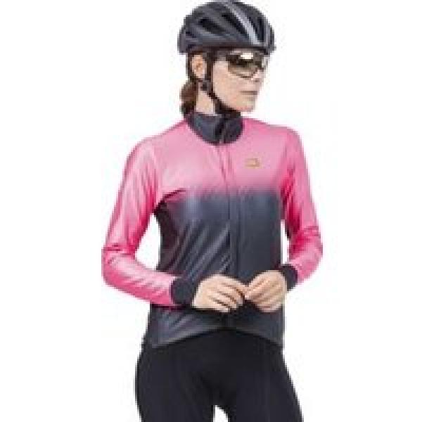 ale gradient women s long sleeve jacket fluorescent pink black