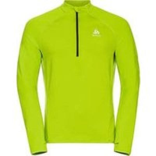 odlo zeroweight lime green 1 2 zip thermal sweater