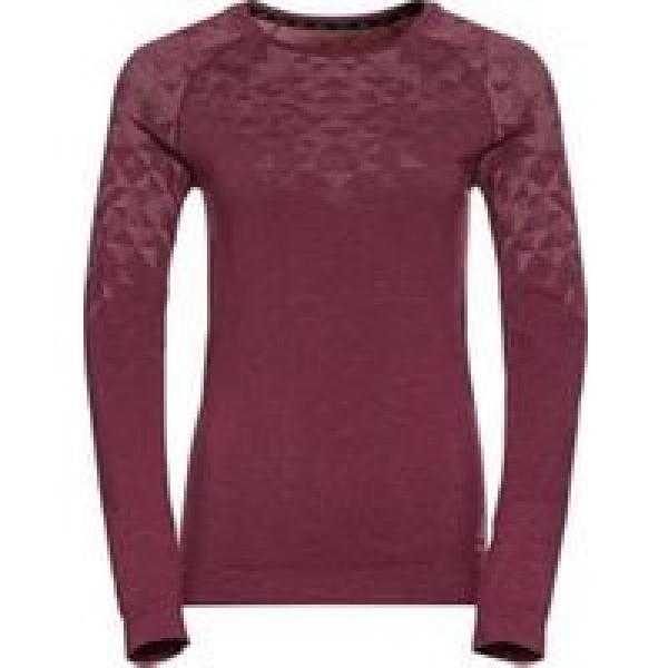 odlo kinship performance wool warm red women s long sleeve jersey