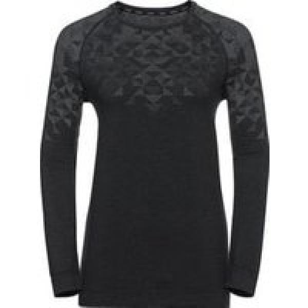 odlo kinship performance wool warm long sleeve jersey zwart dames