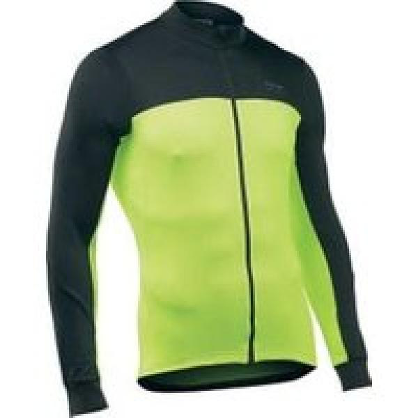 northwave force 2 long sleeves jersey neon geel zwart