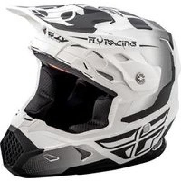 fly racing toxin full face helm mat wit zwart