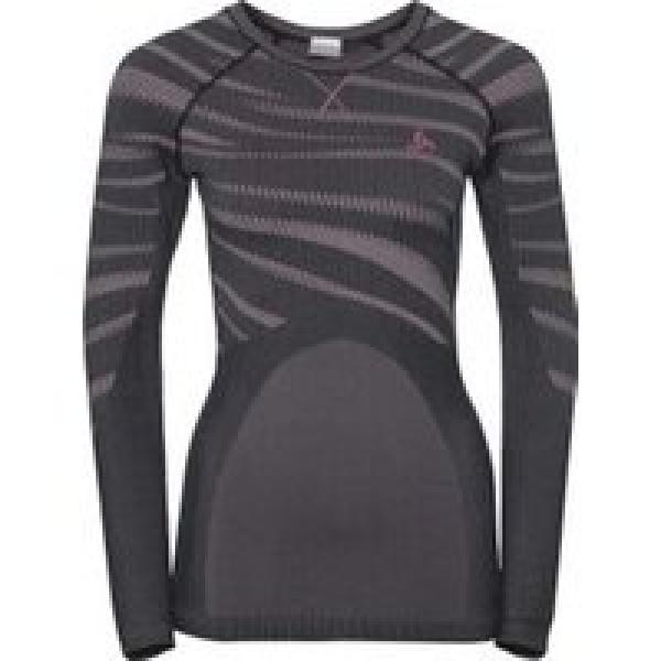 odlo performance blackcomb long sleeve jersey grijs roze vrouw