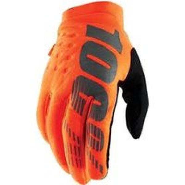 100 brisker handschoen fluo oranje zwart