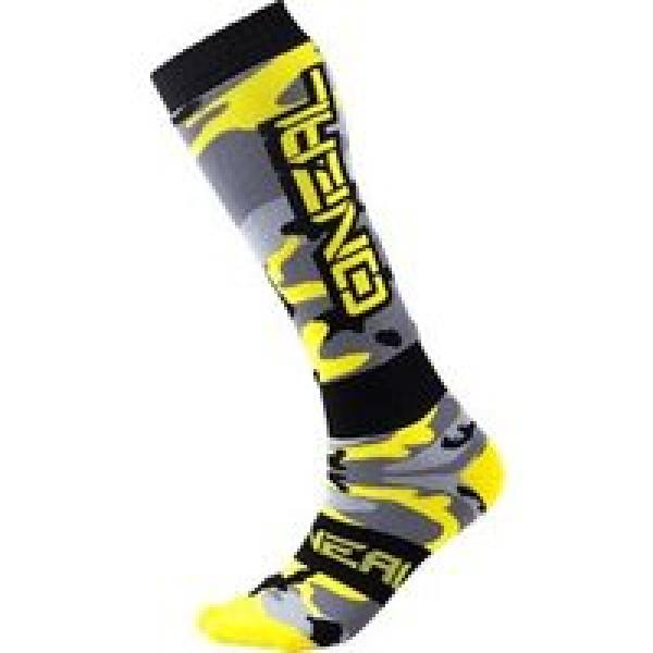 paar o neal pro mx hunter hi viz zwart grijs high top sokken