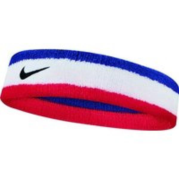 nike swoosh sponge hoofdband blauw wit rood