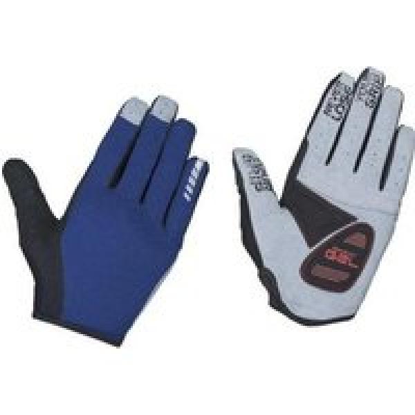 shark gripgrab blue padded long gloves