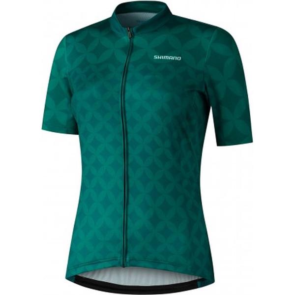 Shimano Shirt Mizuki L Dames Korte Mouw Groen