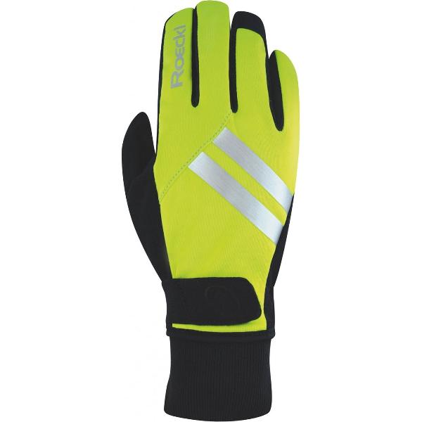 Roeckl Ravensburg Black - Fietshandschoenen winter Unisex Neon Yellow - 11