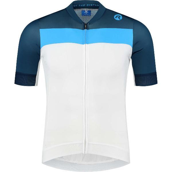 Rogelli Prime Fietsshirt - Korte Mouwen - Heren - Wit, Blauw - Maat L