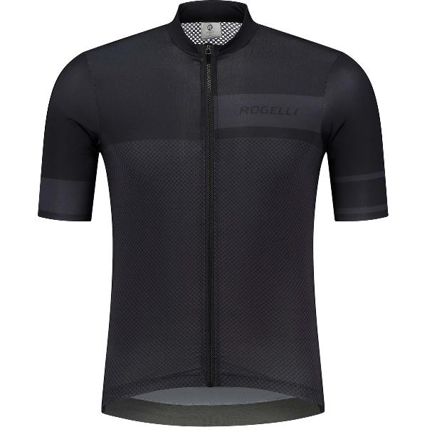 Rogelli Block Fietsshirt - Korte Mouwen - Heren - Zwart - Maat XL