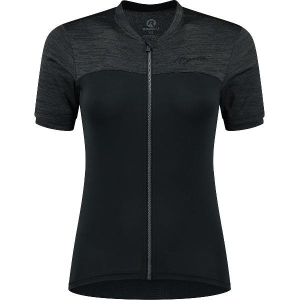 Rogelli Melange Fietsshirt - Korte Mouwen - Dames - Zwart - Maat M