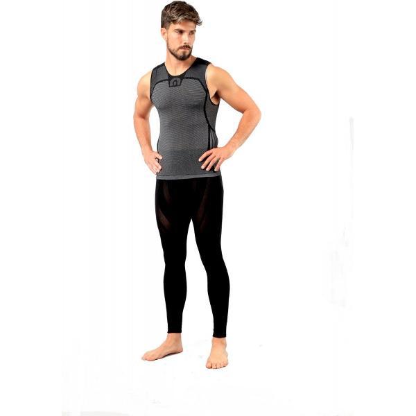 Megmeister Fietsbroek lang zonder bretels Heren Zwart - Eco Merino Tights Black Men - S/M