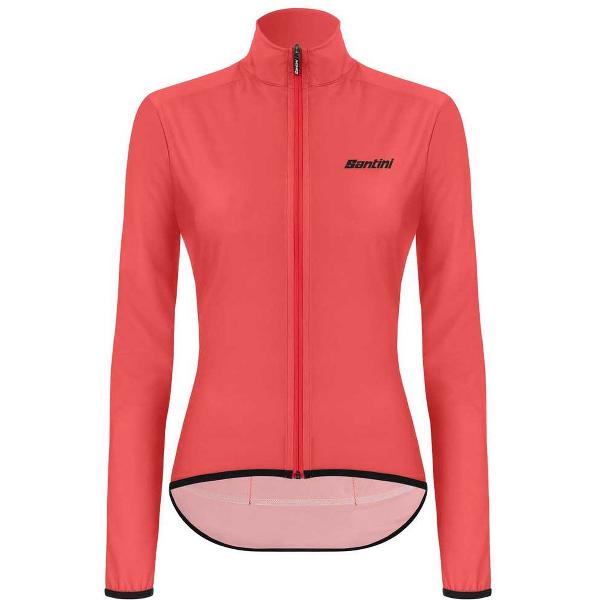 Santini Windstopper Jacket Dames Roze - Nebula Puro Pocketable Windbreaker For Women Granatina - L