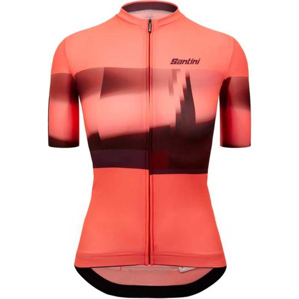 Santini Mirage Korte Mouwen Fietsshirt Oranje L Vrouw