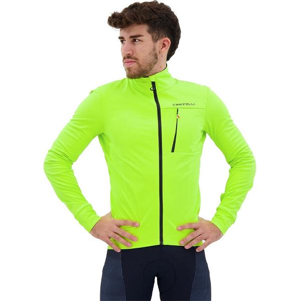 Castelli GO fietsjas ELECTRIC LIME/BLACK - Mannen - maat XL