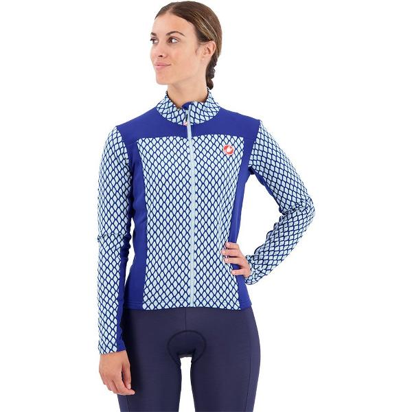 Castelli Sfida Fz Lange Mouwen Fietsshirt Blauw M Vrouw