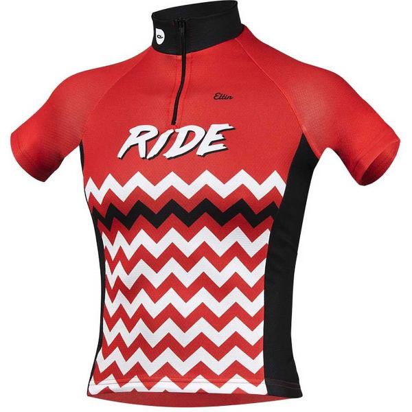 Eltin Ride Jersey Met Korte Mouwen Rood,Zwart 10 Years Jongen