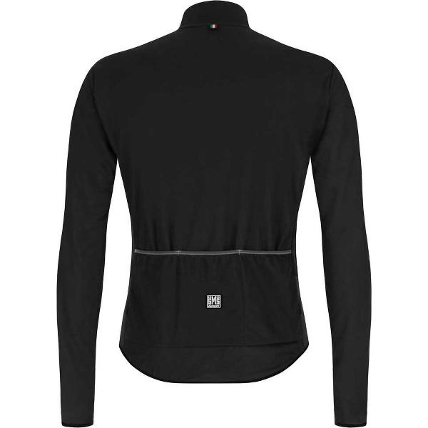 Santini Windstopper Jacket Heren Zwart - Nebula Puro Pocketable Windbreaker Black - 3XL