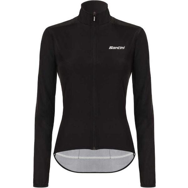 Santini Windstopper Jacket Dames Zwart - Nebula Puro Pocketable Windbreaker For Women Black - XXL