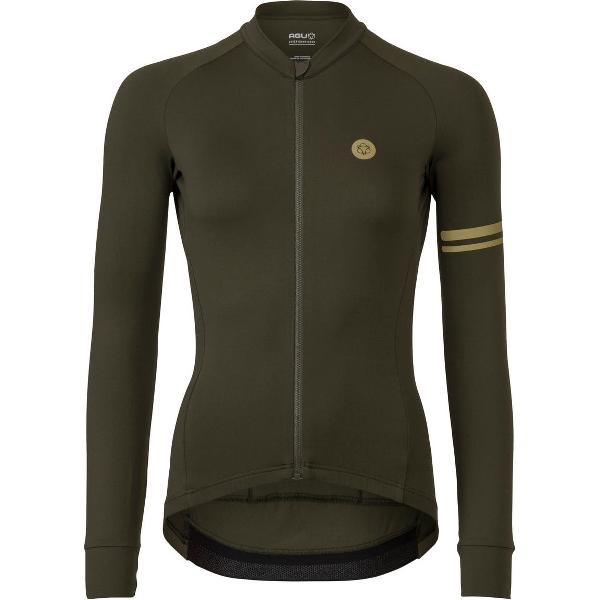 AGU Solid Fietsshirt Lange Mouwen Performance Dames - Green - XL