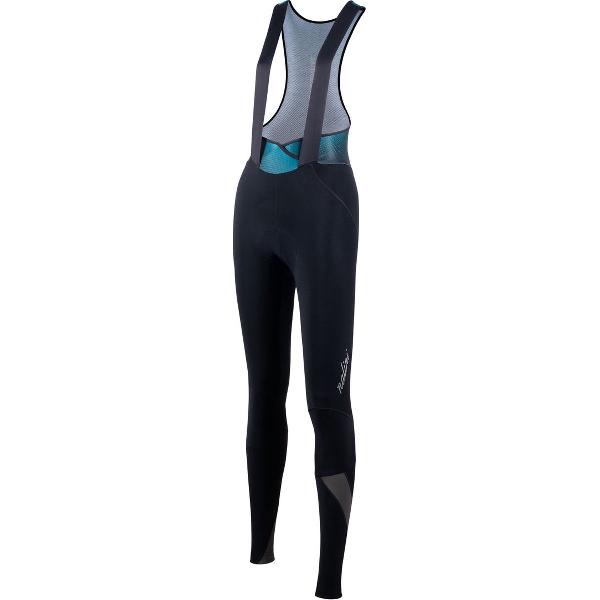 Nalini - Dames - Fietsbroek lang met Bretels - Winter Fietsbroek met Zeem - Thermo Wielrenbroek - Zwart - NEW ROAD WR LADY BIB TIGHT - XS