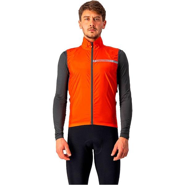 Castelli SQUADRA STRETCH VEST Fiery Red/Dark Gray - Mannen - maat XS