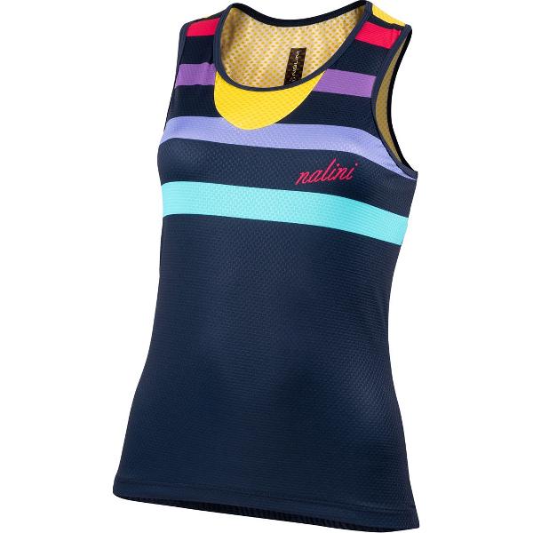 Nalini Fietsshirt Mouwloos Dames Blauw Geel - TANK TOP LADY BLUE YELLOW - XXL