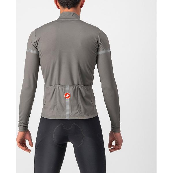 Castelli FONDO 2 Fietsshirt NICKEL GRAY/BLUE REFLEX - Mannen - maat XXL