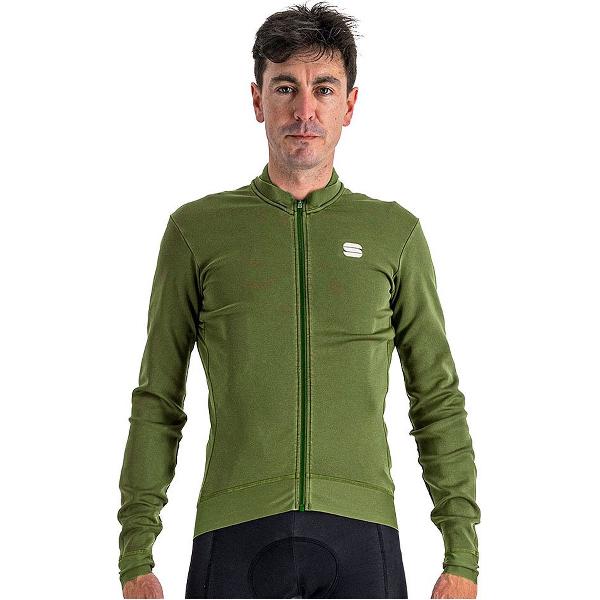 Sportful Monocrome Thermische Jersey Met Lange Mouwen Groen XL Man