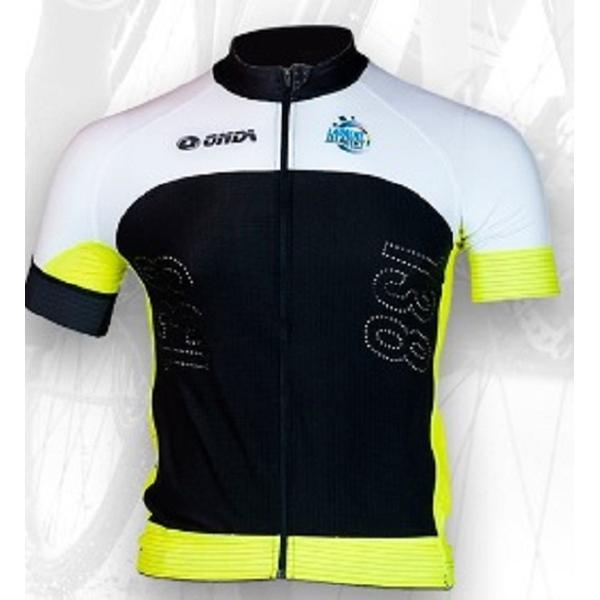 ONDA Fietsshirt korte mouw heren Zwart Wit Fluo - Laurent Jalabert - L